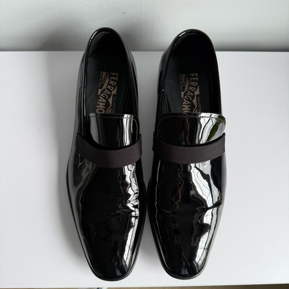 Salvatore Ferragamo Black Patent Leather Loafers main image 6